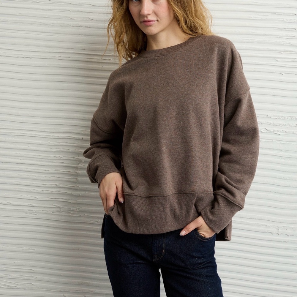 Women’s Crewneck sweatshirt - brown - Picture 6 of 6